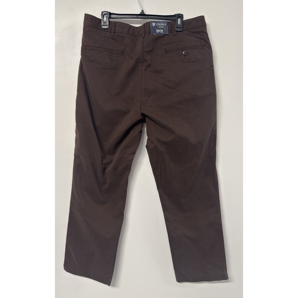 Cremieux Pants Mens 36/30 Madison Comfort Stretch Chino Flex Brown New #46 - Picture 3 of 9